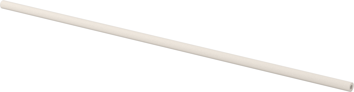 Termal Şoka Dayanıklı Mullit Seramik Tüp, 1/4" OD, 1/8" ID, 12" Uzunluk