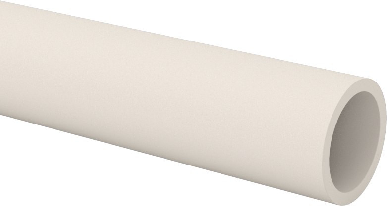 Termal Şoka Dayanıklı Mullit Seramik Tüp, 5/8" OD, 1/2" ID, 24 inç Uzunluk
