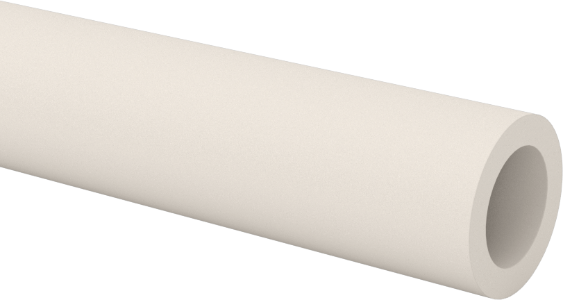 Termal Şoka Dayanıklı Mullit Seramik Tüp, 3/4" OD, 1/2" ID, 24 inç Uzunluk
