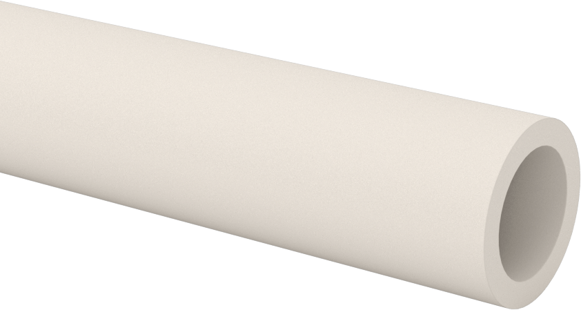 Termal Şoka Dayanıklı Mullit Seramik Tüp, 7/8" OD, 5/8" ID, 24 inç Uzunluk