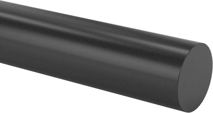 Cam Dolgulu Elektrik Yalıtımlı Torlon Pai, Çubuk, Rigid, Yüksek Mukavemetli, 1/2" Çap, 1 Ayak Uzunluğunda