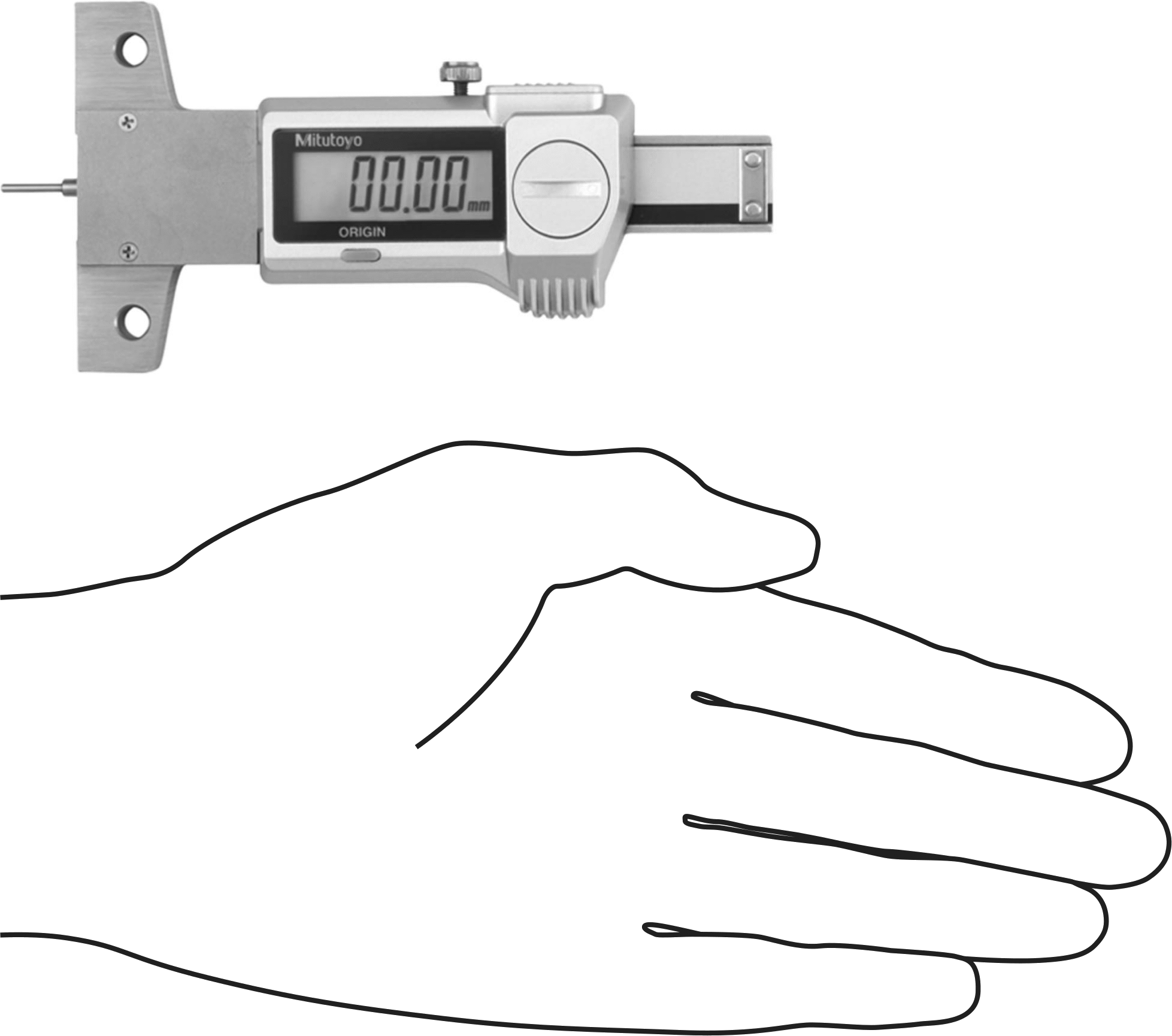 Elektronik Lastik Diş Derinlik Ölçer, Mitutoyo Model Numarası 571-200-20
