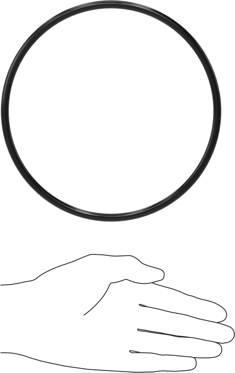 Esnek Yuvarlak Kayış, 1/4" Çap, 21-1/2" Dış Çevre