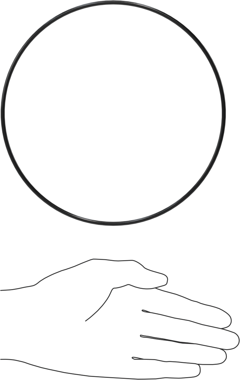 Esnek Yuvarlak Kayış, 1/8" Çap, 21-1/2" Dış Çevre