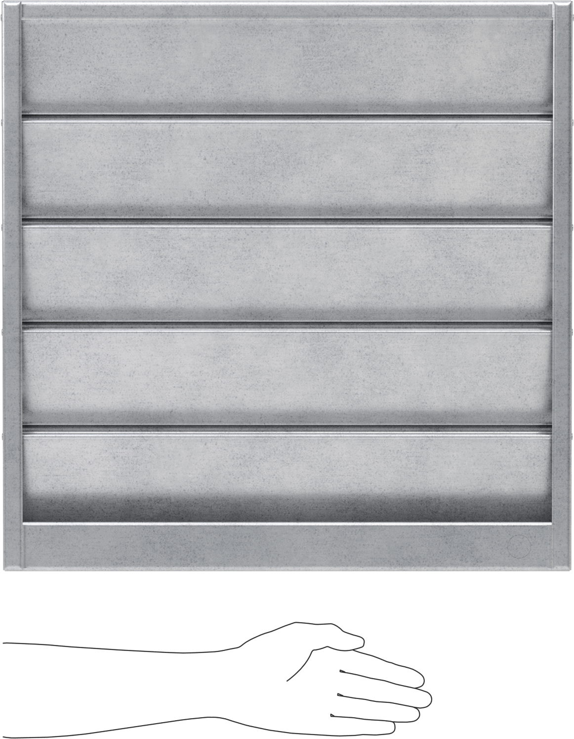 Çatı Montajlı Panjur, 21-3/4" Kare Açıklık için