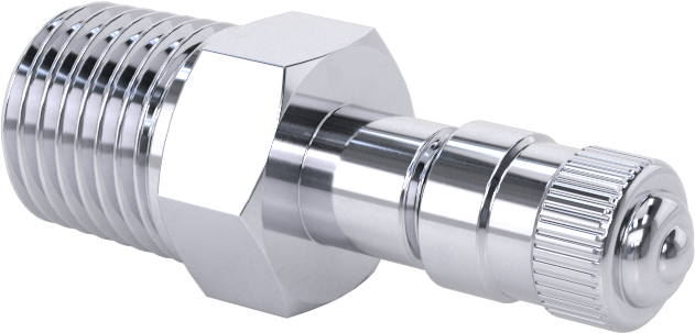 Hava Doldurma Vanası, Nikel Kaplı Pirinç, NPT x 9/16" Uzun Schrader, 200 PSI