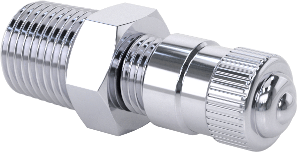 Hava Doldurma Vanası, Nikel Kaplı Pirinç, NPT x 3/8" Uzun Schrader, 4000 PSI