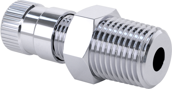 Hava Doldurma Vanası, Nikel Kaplı Pirinç, NPT x 3/8" Uzun Schrader, 4000 PSI