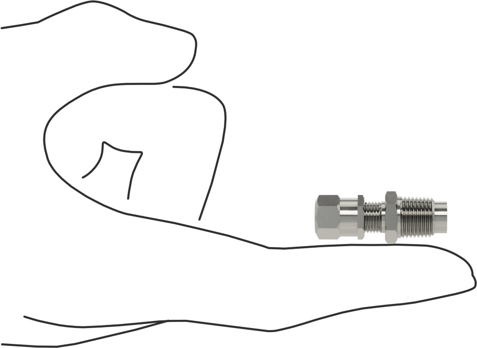Hava Doldurma Vanası, Paslanmaz Çelik, NPT x 7/16" Uzun Schrader, 4000 PSI