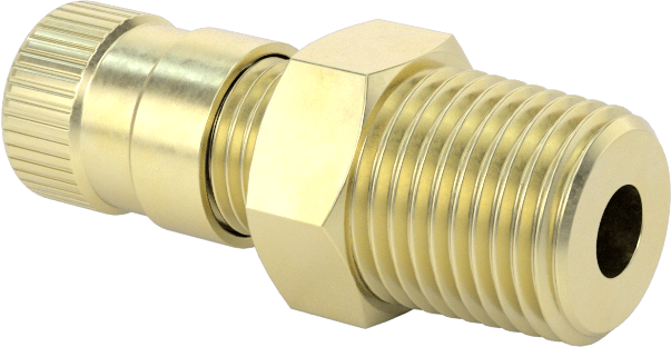 Hava Doldurma Vanası, Pirinç, NPT x 3/8" Uzun Schrader, 200 PSI