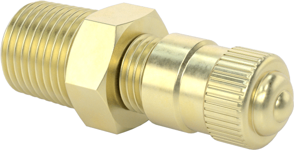 Hava Doldurma Vanası, Pirinç, NPT x 3/8" Uzun Schrader, 200 PSI