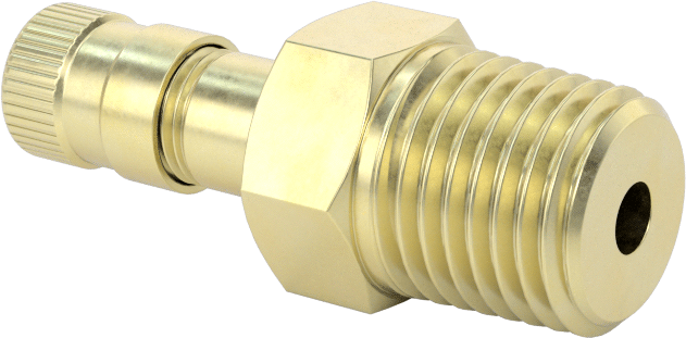 Hava Doldurma Vanası, Pirinç, NPT x 9/16" Uzun Schrader, 200 PSI