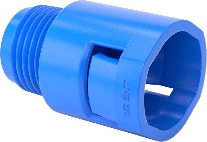 Esnek Plastik Kanal için 1/2 Kanal Dişi x 1/2 NPT Erkek Adaptör