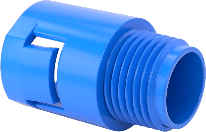 Esnek Plastik Kanal için 1/2 Kanal Dişi x 1/2 NPT Erkek Adaptör