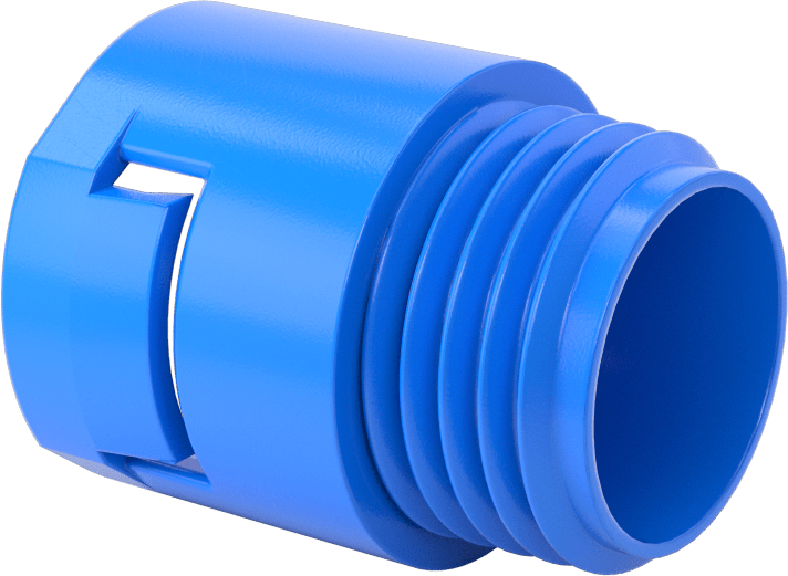1 Esnek Plastik Kanal için Dişi Kanal x 1 NPT Erkek Adaptör