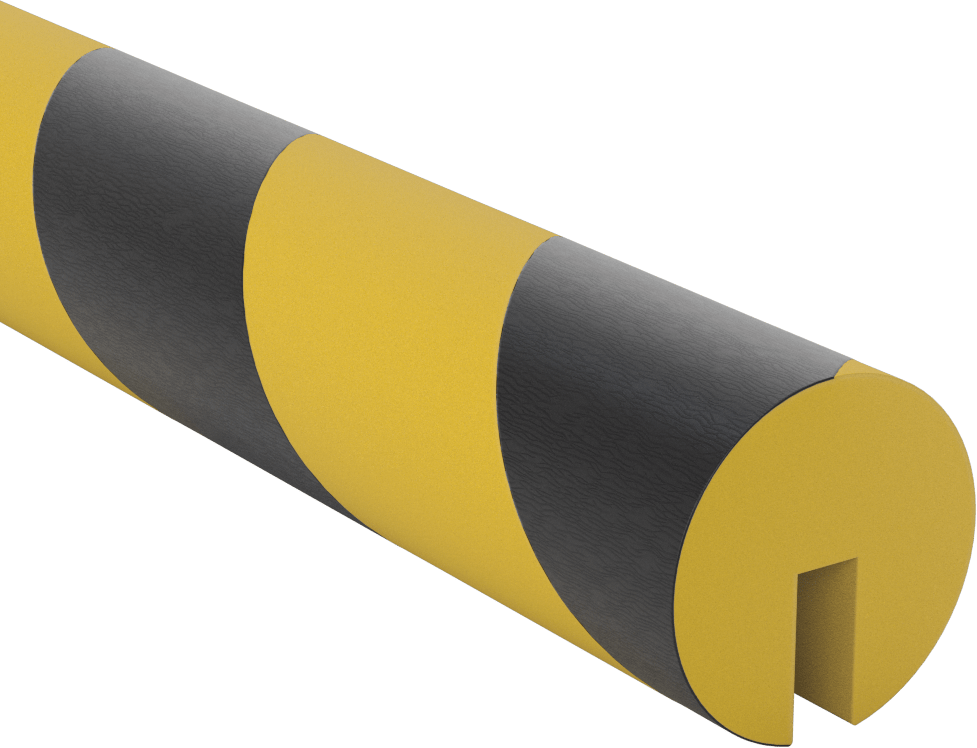 Yüksek Görünürlüklü Köpük Kenar Süslemesi, 1-9/16“ Genişlik x 1-9/16” Yükseklik Dış, 16 Fit Uzunluk