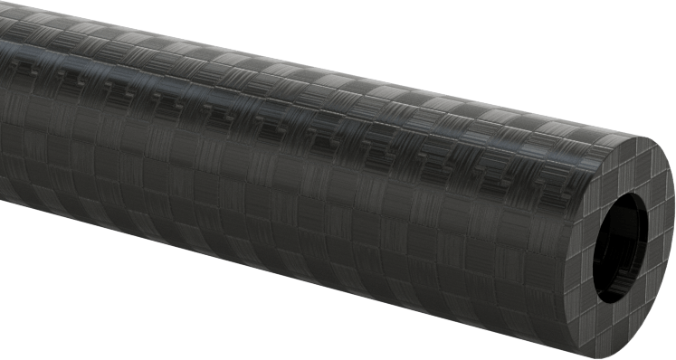 Sert Hafif Karbon Fiber Yuvarlak Boru, Yüksek Mukavemetli, 1/8" Duvar Kalınlığı, 1/2" OD, 6 ' Uzunluk