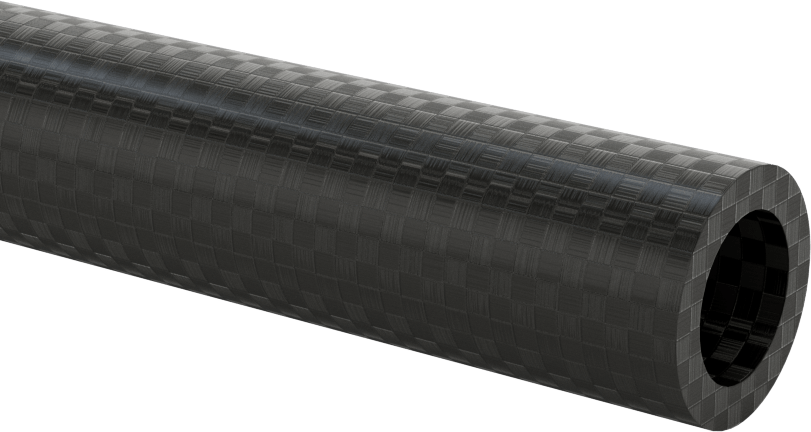 Sert Hafif Karbon Fiber Yuvarlak Boru, Yüksek Mukavemetli, 1/8" Duvar Kalınlığı, 3/4" OD, 6 ' Uzunluk