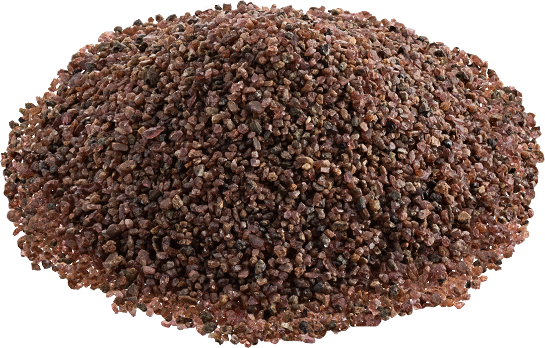 Granat Kum Aşındırıcı Püskürtme Malzemesi, 14 ila 25 Parçacık Ağ Boyutu, 10 lbs.