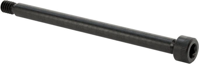 316 Paslanmaz Çelik Omuzlu Vida, Siyah Oksit, 3/32" Omuz Çapı, 1-1/4" Omuz Uzunluğu, 2-56 Diş