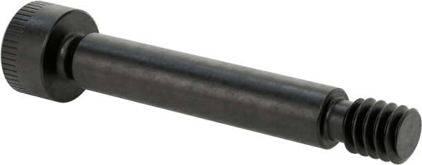 316 Paslanmaz Çelik Omuzlu Vida, Siyah Oksit, 3/32" Omuz Çapı, 1/2" Omuz Uzunluğu, 2-56 Diş