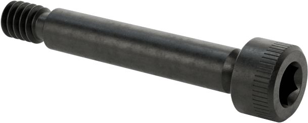 316 Paslanmaz Çelik Omuzlu Vida, Siyah Oksit, 3/32" Omuz Çapı, 1/2" Omuz Uzunluğu, 2-56 Diş