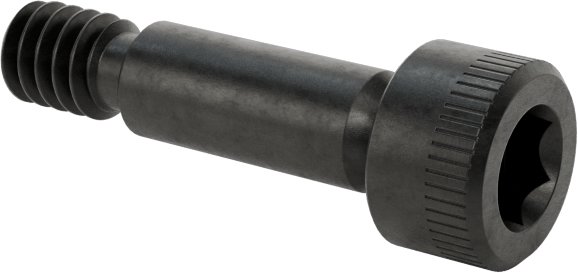 316 Paslanmaz Çelik Omuzlu Vida, Siyah Oksit, 3/32" Omuz Çapı, 1/4" Omuz Uzunluğu, 2-56 Diş