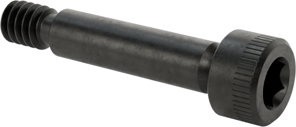 316 Paslanmaz Çelik Omuzlu Vida, Siyah Oksit, 3/32" Omuz Çapı, 3/8" Omuz Uzunluğu, 2-56 Diş