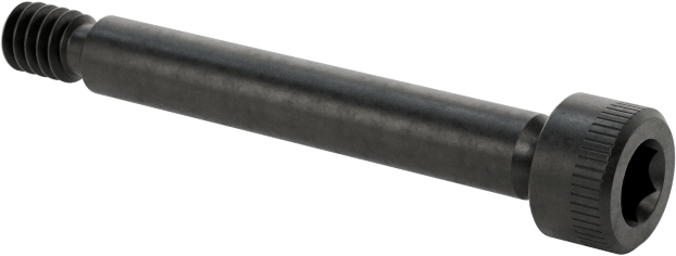 316 Paslanmaz Çelik Omuzlu Vida, Siyah Oksit, 3/32" Omuz Çapı, 5/8" Omuz Uzunluğu, 2-56 Diş