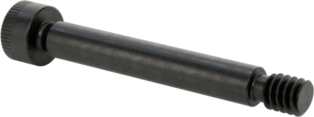 316 Paslanmaz Çelik Omuzlu Vida, Siyah Oksit, 3/32" Omuz Çapı, 5/8" Omuz Uzunluğu, 2-56 Diş