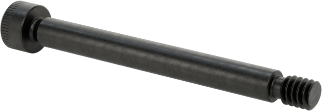 316 Paslanmaz Çelik Omuzlu Vida, Siyah Oksit, 3/32" Omuz Çapı, 7/8" Omuz Uzunluğu, 2-56 Diş