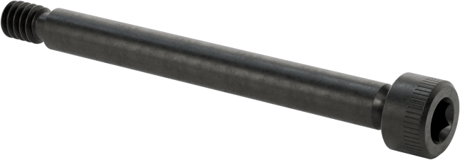 316 Paslanmaz Çelik Omuzlu Vida, Siyah Oksit, 3/32" Omuz Çapı, 7/8" Omuz Uzunluğu, 2-56 Diş