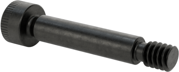 316 Paslanmaz Çelik Omuzlu Vida, Siyah Oksit, 3/32" Omuz Çapı, 7/16" Omuz Uzunluğu, 2-56 Diş