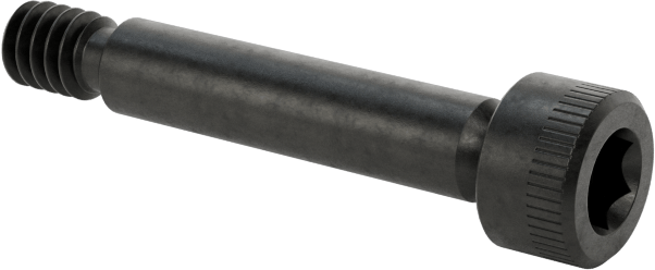 316 Paslanmaz Çelik Omuzlu Vida, Siyah Oksit, 3/32" Omuz Çapı, 7/16" Omuz Uzunluğu, 2-56 Diş
