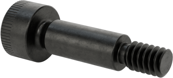 316 Paslanmaz Çelik Omuzlu Vida, Siyah Oksit, 3/32" Omuz Çapı, 1/4" Omuz Uzunluğu, 1-64 Diş