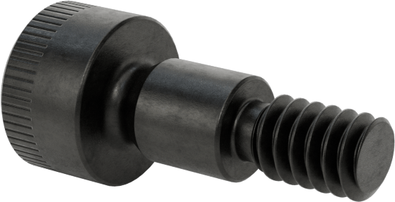 316 Paslanmaz Çelik Omuzlu Vida, Siyah Oksit, 3/32" Omuz Çapı, 1/8" Omuz Uzunluğu, 1-64 Diş