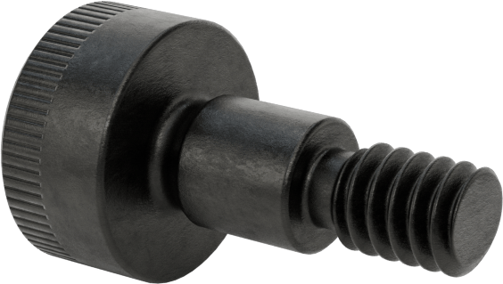 316 Paslanmaz Çelik Omuzlu Vida, Siyah Oksit, 1/8" Omuz Çapı, 5/32" Omuz Uzunluğu, 3-48 Diş