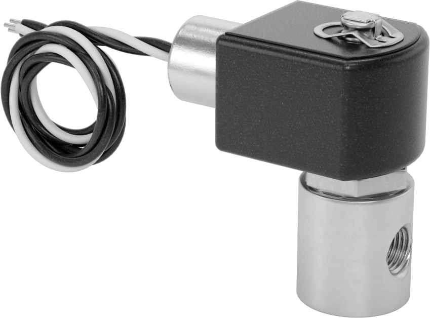 Pirinç Gövdeli Kompakt Solenoid Açma/Kapama Vanası, Tel Bağlantıları, Kapalı, 120V AC, 1/4 NPT Dişi