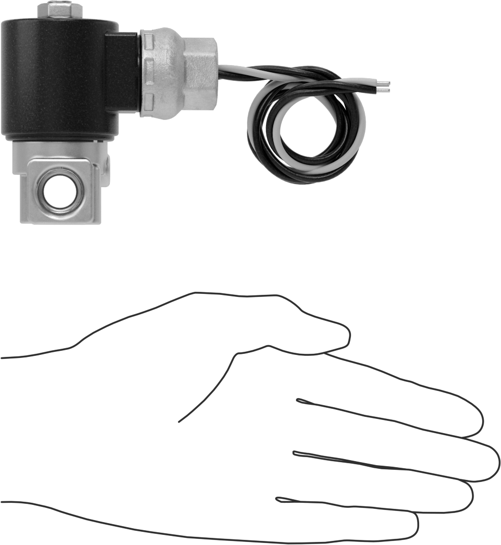 Pirinç Gövdeli Kompakt Solenoid Açma/Kapama Vanası, Tel Bağlantıları, Kapalı, 24V DC, 3/8 NPT Dişi