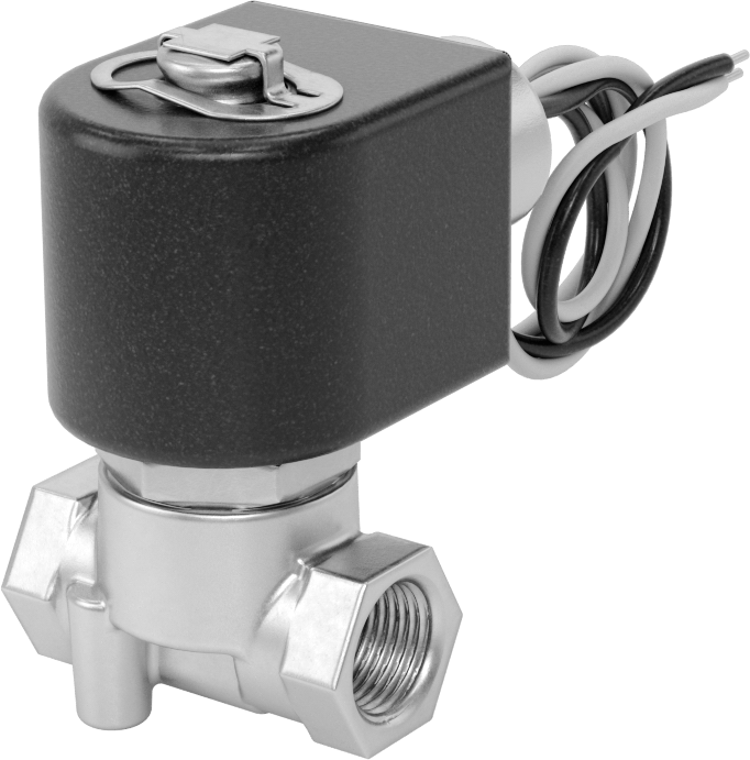 Pirinç Gövdeli Kompakt Solenoid Açma/Kapama Vanası, Tel Bağlantıları, Kapalı, 120V AC, 3/8 NPT Dişi