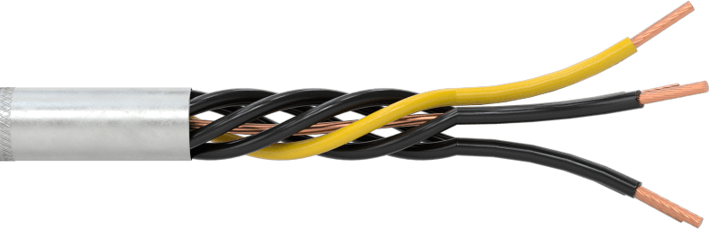 Sürekli Esnek Kablo, Koruyuculu Yağa Dayanıklı, 1000V AC, 20 AWG, 5 Tel
