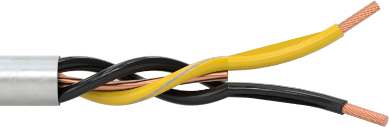 Sürekli Esnek Kablo, Koruyuculu Yağa Dayanıklı, 1000V AC, 18 AWG, 3 Tel