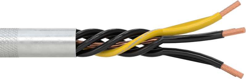 Sürekli Esnek Kablo, Koruyuculu Yağa Dayanıklı, 1000V AC, 18 AWG, 5 Tel