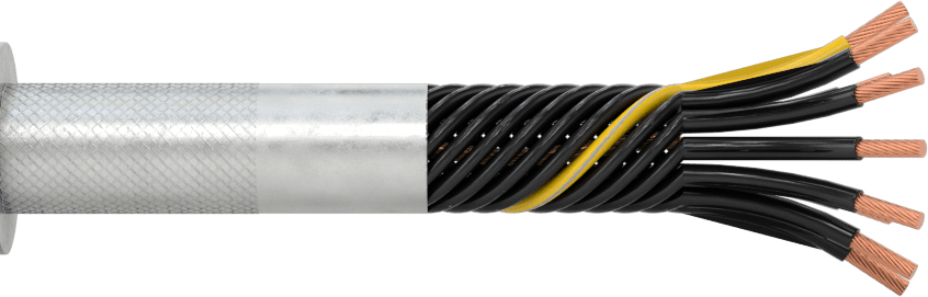 Sürekli Esnek Kablo, Koruyuculu Yağa Dayanıklı, 1000V AC, 16 AWG, 12 Tel