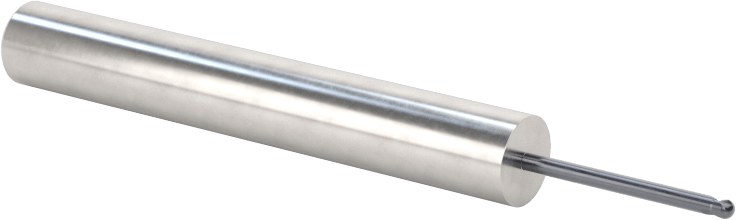 Kalıp Yapımı için Karbür Top Uçlu Freze, Uzun Uçlu, AlTiN Kaplamalı, 2 Yiv, 1,2 mm Freze Çapı