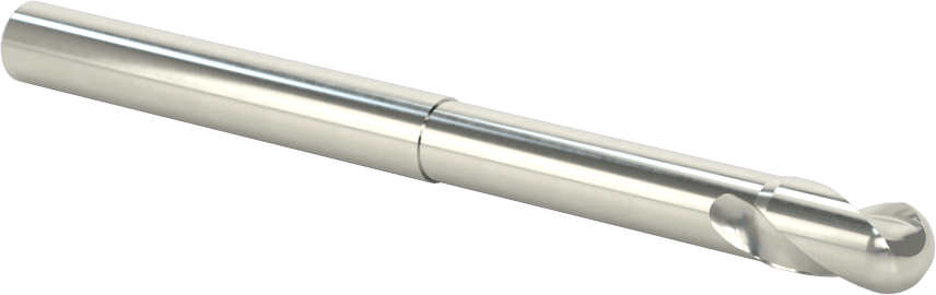 Kalıp Yapımı için Karbür Top Uçlu Freze, Uzun Uçlu, 2 Yiv, 8 mm Freze Çapı