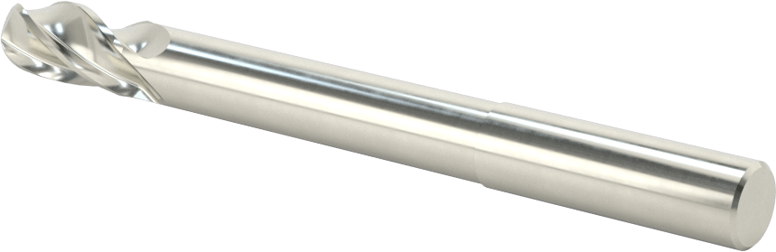 Kalıp Yapımı için Karbür Top Uçlu Freze, Uzun Uçlu, 4 Kanallı, 3/8" Freze Çapı