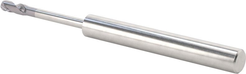 Kalıp Yapımı için Karbür Top Uçlu Freze, Uzun Uçlu, AlTiN Kaplamalı, 2 Yiv, 3 mm Freze Çapı