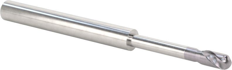Kalıp Yapımı için Karbür Top Uçlu Freze, Uzun Uçlu, AlTiN Kaplamalı, 2 Yiv, 4 mm Freze Çapı