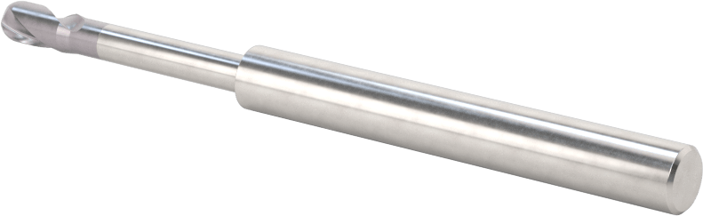 Kalıp Yapımı için Karbür Top Uçlu Freze, Uzun Uçlu, AlTiN Kaplamalı, 2 Yiv, 4 mm Freze Çapı